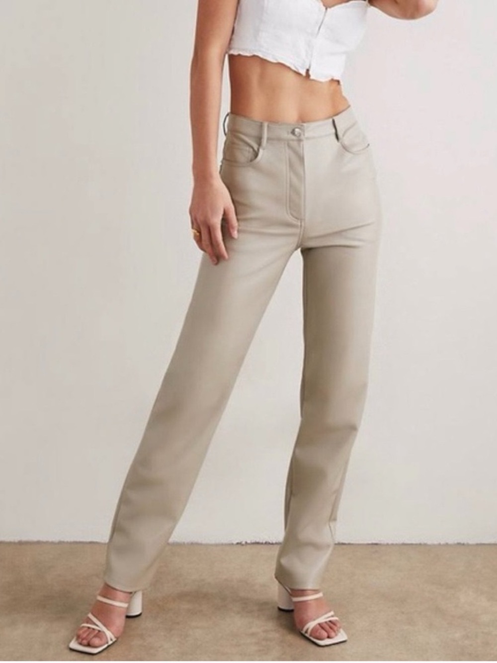 Aritzia Wilfred Melina Pant Light Taupe Size 6